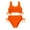 Orange, variant on Mercatoo Girls Swimsuit 2 𝐏ieces Bikini Set Adjustable Bathing Suits Bow High Waisted Tankini Swimwear Sports Beachwear