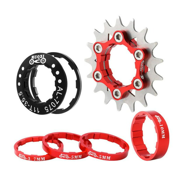 Bike Single Fixie Cassette Cog Fixed Gear Conversion Kit Compatible with for Shimano 7-10 Speeds HG Freehub - Red - Walmart.com