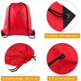 thumbnail image 3 of 20 Uds. Mochilas con cordón, mochilas con cordón, bolsas deportivas a granel para gimnasio, bolsas para viajes escolares y almacenamiento (rojo), 3 of 5