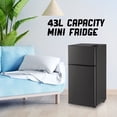 thumbnail image 5 of TACOOL Mini Refrigerator with Top Freezer 43 Liter Dual Door Small Refrigerator with 7-Level Adjustable Thermostat for Office, Grey, 5 of 8
