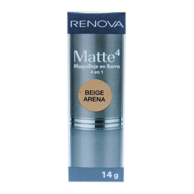 Base de maquillaje Renova en barra matte 4 beige arena 14 g