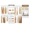 thumbnail image 6 of Homieasy Dual Closet Organizer System,Freestanding Wood Drawer Tower with 4 Storages & Hanging Rods + Wall-Mounted Magnetic Pegboard Vanity with Drawers - for Bedroom, Mudroom & Walk-in Closet,White, 6 of 6