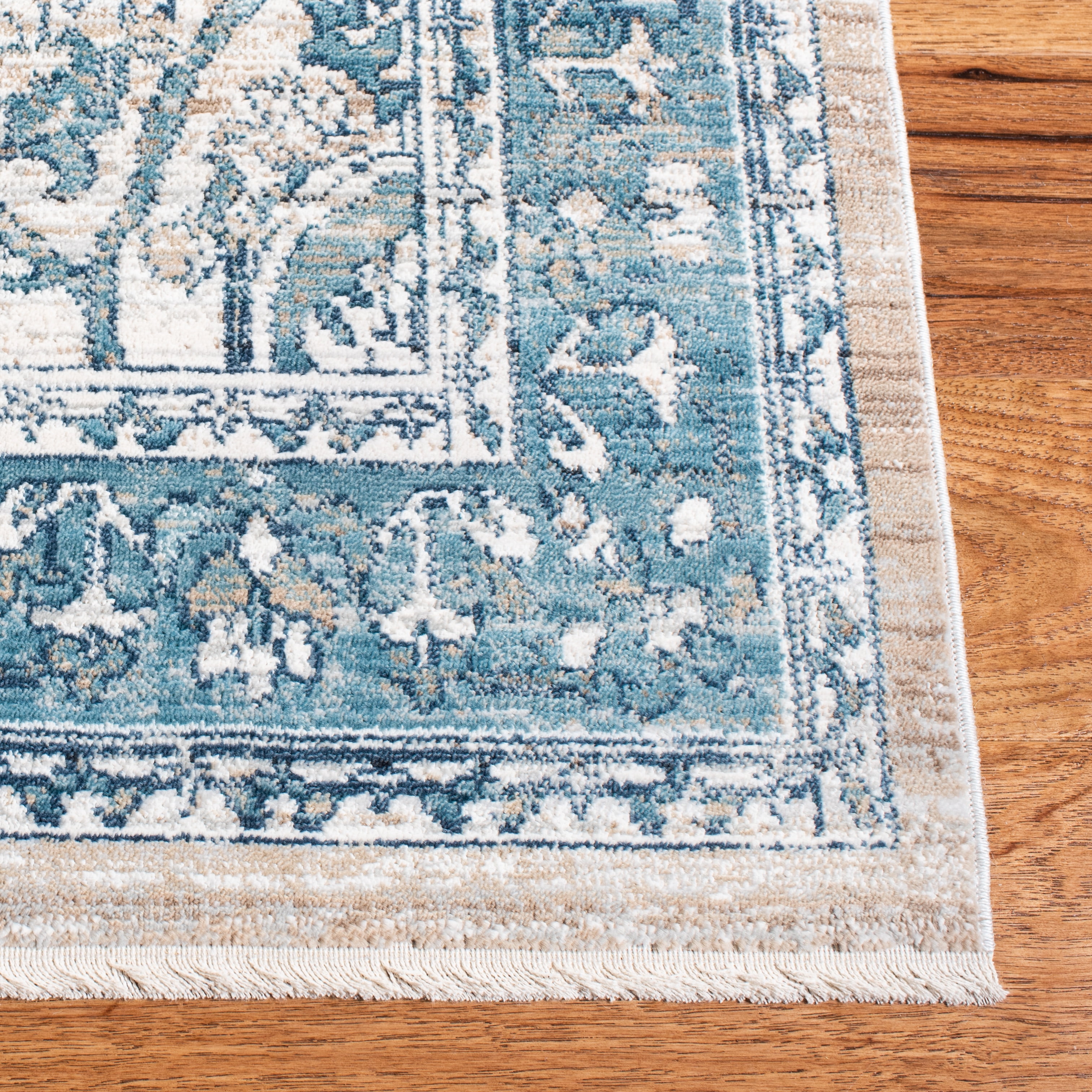 SAFAVIEH Victoria Lorraine Floral Bordered Area Rug, 12' x 16', Blue/Grey