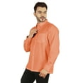 thumbnail image 4 of Bestman Solid Button Down Shirt For Men Long Sleeve With Patch Pocket Formal Business Wear, 4 of 7