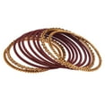 thumbnail image 5 of Efulgenz Indian Bangles for Women Metal Bangles One Dozen Plain Matte Finish Alloy Bangles with Crystal Oxidized Bangles Ball Beaded Bangles Bracelet Bollywood Fashion Statement Jewelry (20 Pcs), 5 of 6