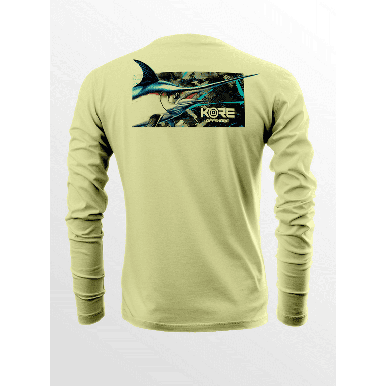 KORE Offshore Mens Long Sleeve UPF50+ Dri-All-Day Sunblock Fishing Shirt -  HYBRID