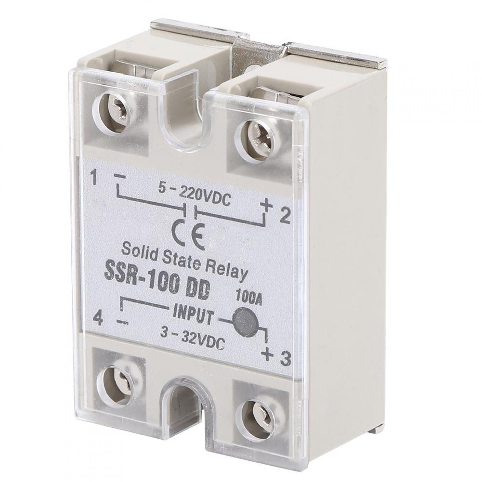 Clear Cover 10A 3-32VDC to 5-220VDC Solid State Relay SSR 