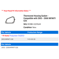 thumbnail image 2 of Thermostat Housing Gasket - Compatible with 2003 - 2008 INFINITI G35 2004 2005 2006 2007, 2 of 2