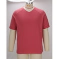 thumbnail image 3 of DODADAWANJ Big and Tall Mens V Neck T Shirts Casual Summer Short Sleeve Tshirts Solid Color Basic Tees Red M, 3 of 7