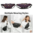 thumbnail image 2 of Unique Bargains 1 Pc Fanny Pack Strawberry Pattern Waist Bag Purple, 2 of 6