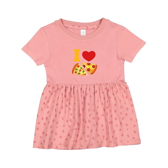 Inktastic I Love Pizza Girls Baby Dress