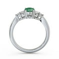 thumbnail image 3 of 2.60 Ct Latest Design Oval Shape Real Emerald Gemstone Diamond Ring for Wedding 14K White Gold Size 11.5, 3 of 7