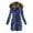 Blue Winter Clothes, variant on yoeyez Long Winter Coats for Women Knee Length Down Parka Puffer Overcoat Heavy Warm Thermal Thicken Loose Anoraks