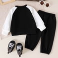 thumbnail image 5 of mgoYE Toddler Boy Clothes Baby Boys Fall Winter Outfits Long Sleeve Sweatshirt Top Jogger Pants Set Boys Outfit Set, 5 of 7