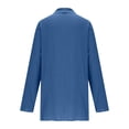 thumbnail image 4 of Womens Tops Linen Shirts For Women Trendy Soft Warp Long Sleeve Tops Casual Slim Summer Blouses Outfits T-Shirts For Women, 4 of 6