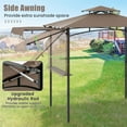 thumbnail image 5 of Gymax 11 x 5 FT Grill BBQ Gazebo w/ Side Awning Double-Tiered Top 2 Side Shelves Brown, 5 of 10