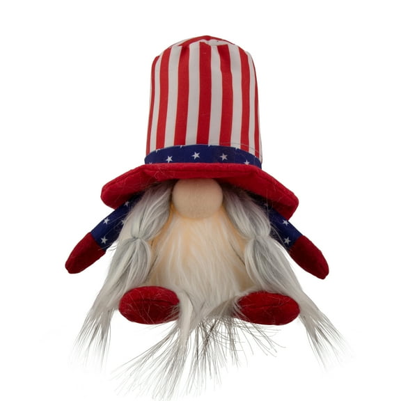 Northlight Lighted Americana Girl Patriotic Gnome - 6.75"