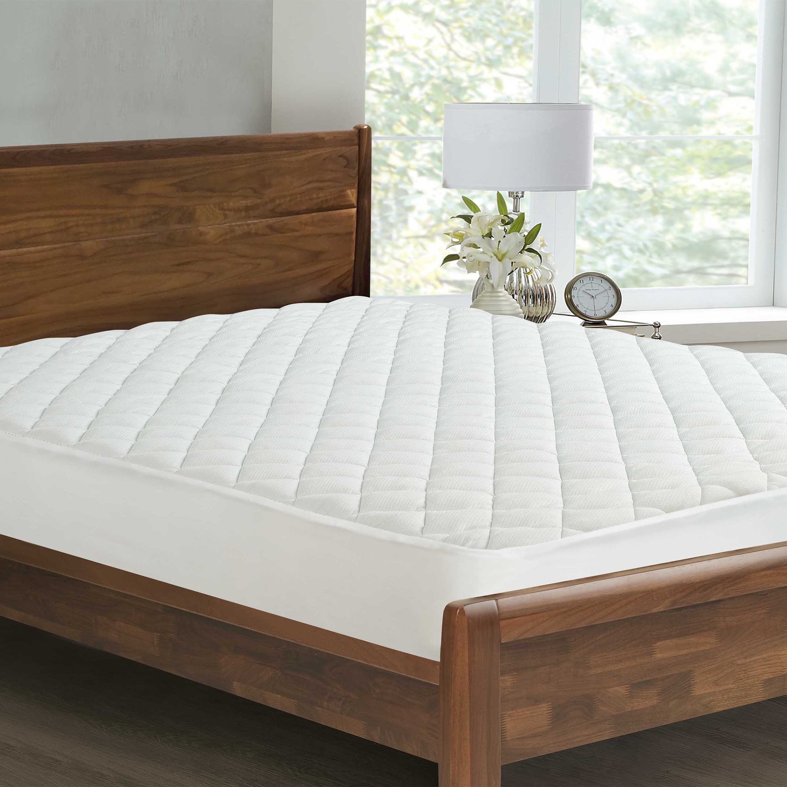 All-in-One Circular Flow Breathable & Cooling Fitted Mattress Pad, Full