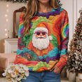 thumbnail image 3 of Towmus Womens Christmas Sweatshirts Funny Crewneck Sweatshirt Long Sleeve Christmas Tree Print Pullover Xmas Holiday Tops, 3 of 6
