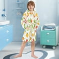 thumbnail image 5 of FORMRS Kids Bathrobe Unisex Hooded Robe Toddler Pajamas Sleepwear, Size 2-3T, White Vegetables Pattern, 5 of 7