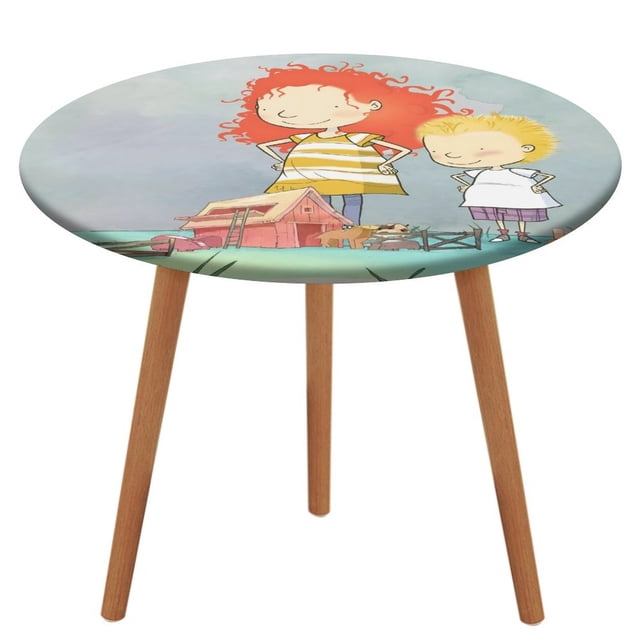 Stella y Sam-theme Fitted Round Tablecloths Elastic Edged Table Covers Waterproof Table Cloth for Kitchen Holiday Party Tables Decor 120cm
