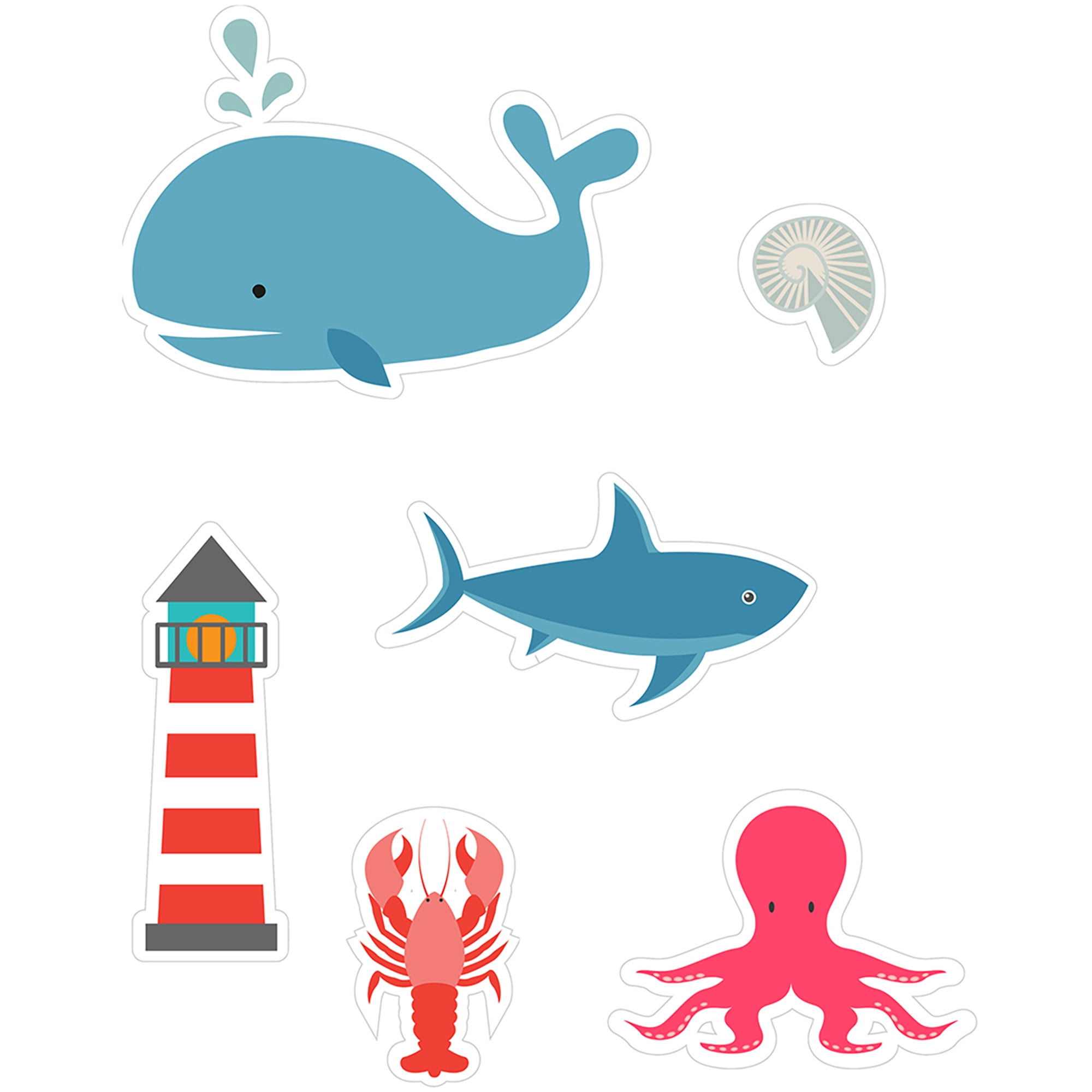Buddy & Barney: Bath Time Stickers - Under the Sea - 18 Ocean Animal Character Foam Pieces, Suction Cup Mesh Storage Bag, Water & Tub Play Toy, Kid 3+