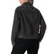 thumbnail image 3 of Chaqueta de mezclilla de manga larga con botones y perlas para mujer Inspire Chic, color negro, primavera, 3 of 5