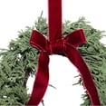 thumbnail image 2 of My Texas House Evergreen Artificial Christmas Wreath with Velvet Ribbon, Green and Red, 12", 2 of 5