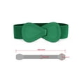 thumbnail image 3 of Cinturón elástico de cuero sintético con hebilla en forma de 8 Inspire Chic de 2 piezas para dama 39.4x2.36" (LxW) Verde, 3 of 7