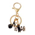 thumbnail image 1 of Music Note Keyrings Fashion Keyholders Music Cats Keychains Cats Piano Keychain Car Key Rings for Bag Decoration, 1 of 4
