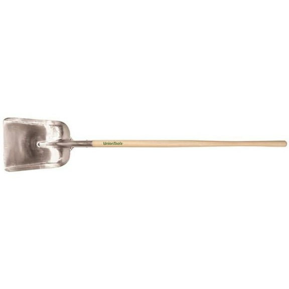 Ames  46 in. General Purpose Lightweight Scoop, Aluminium Blade, Wood, Long Handle