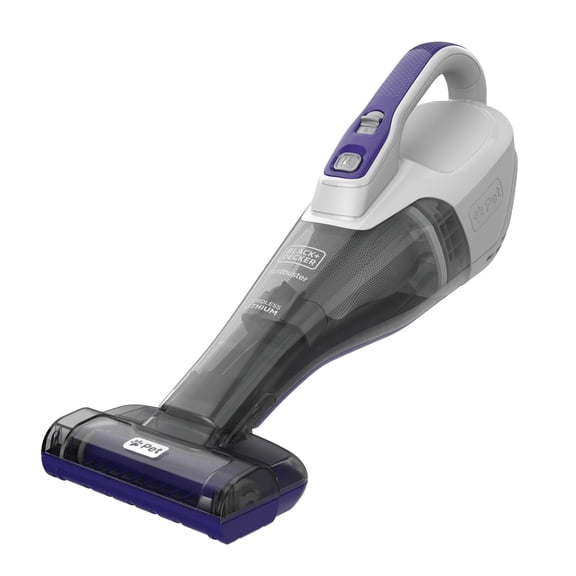 BLACK+DECKER Aspirateur à Main Sans Fil pour Animaux de Compagnie Furbuster avec Tête Motorisée pour Animaux de Compagnie et Brosse Anti-Emmêlement, HLVB315JP07W