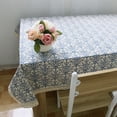 thumbnail image 2 of Yesfashion Retro Blue and White Porcelain Tablecloth with Lace Cotton Linen Table Cover for Dinning Home Decor, 2 of 9