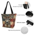 thumbnail image 4 of Easygdp American Flag Deer Art Shoulder Bags for Women,Crossbody Bags Shoulder Purse Handbag for Women, 4 of 6