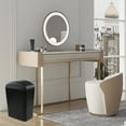 thumbnail image 5 of Idomy 3-Pack 4.5 Gallon Plastic Trash Can with Swing Lid, Swing-Top Garbage Can, Black, 5 of 7