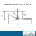 thumbnail image 4 of Ceiling Fan In Transitional Style 12.75 Inches Tall By 44 Inches Wide-Brushed Nickel Wet Finish-Silver Blade Color Minka Aire Fans F786-Bnw, 4 of 5