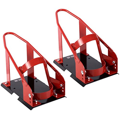 Ghp 2 Pieces Black Red 17 21 Wheel Sizes Steel Removable Motorcycle Wheel Chock Walmart Com Walmart Com