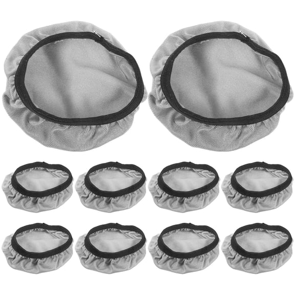 LOLIPPYY 10Pcs Stretchable Grey Headphone Ear Pads Covers for Headsets with Sweat Resistant Fabric and Comfortable Fit