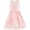Pink, variant on Flower Girl Dress Lace Sequin Flare Pink Wedding Party 5