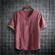 thumbnail image 1 of pstuiky camisetas de hombre, Camisa informal de manga corta con cuello en V para hombre, cómoda y a la moda. camisas casuales para hombre l, 1 of 4