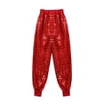 thumbnail image 5 of Alvivi Unisex Boys Girls Hip-hop Jazz Performance Costume Street Dancing Outfits Shiny Sequins Hooded Jacket  Pants Set 3-14, 5 of 7