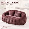 thumbnail image 5 of Villeston High-Back Bean Bag Sofa for Adults and Children, Indoor/Outdoor, Soft Casual,Wine Red, 5 of 5
