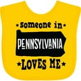 thumbnail image 3 of Inktastic Someone in Pennsylvania Loves Me Boys or Girls Baby Bib, 3 of 4