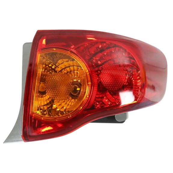 ALL-CARB Outer Body Right Tail Light Assembly Replacement for 2009-2010 Toyota Corolla OE-Style, Replaces Tail Light Rear Brake Lamp Passenger Side
