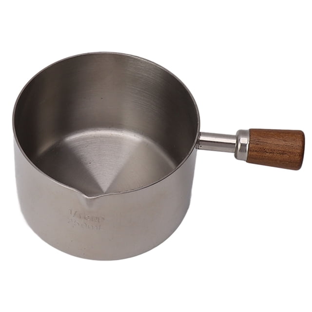 Taza para salsa de cocina Taza para salsa profesional de acero inoxidable 304 con asa para cocinar banquetes picnic al aire libre Plata 250 ml