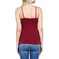thumbnail image 3 of Women Cami Built-in Shelf Bra Adjstable Strap Camisole Tank Top (Junior Sizes), 3 of 4