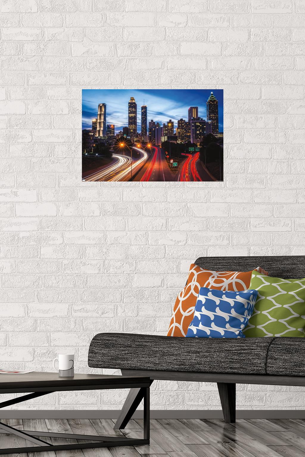 Cityscapes - Atlanta, Georgia Wall Poster, 14.725" x 22.375"