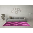 thumbnail image 3 of Ahgly Company Indoor Square Oriental Pink Industrial Area Rugs, 4' Square, 3 of 4