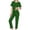 Green, variant on Women's 3 Piece Pajama Set Short Sleeve Sleepwear Pjs Set Top and Shorts Pants 3PCS Women's Home Casual Pants Tops and Shorts Pajamas Set