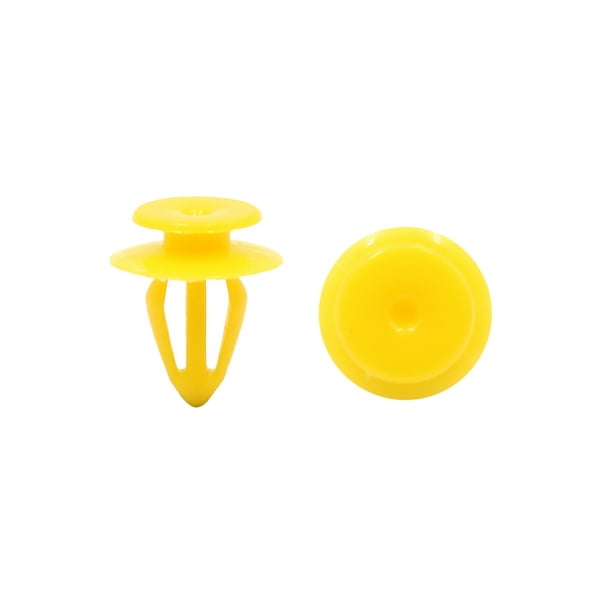 50Pcs 6mm Clip Remache Amarillo Grapas de Panel Puerta Guardabarros Vehículo Universal